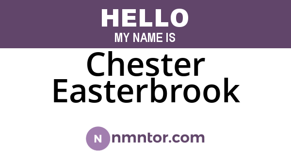 Chester Easterbrook