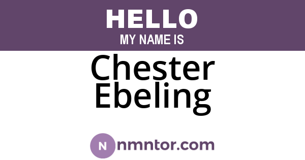 Chester Ebeling