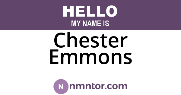Chester Emmons