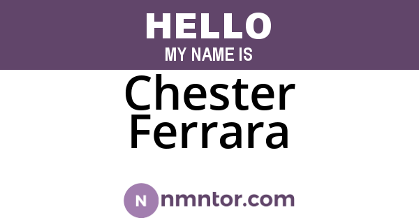 Chester Ferrara