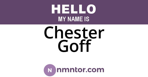 Chester Goff