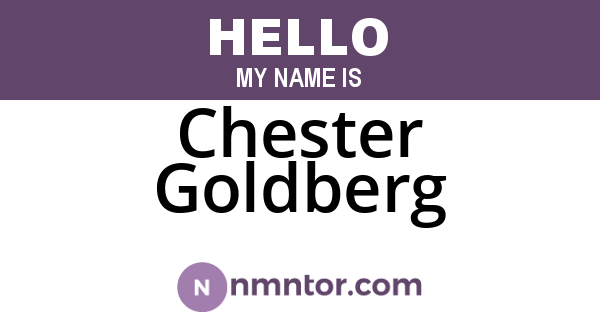 Chester Goldberg