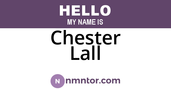 Chester Lall