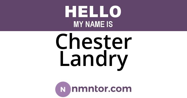 Chester Landry