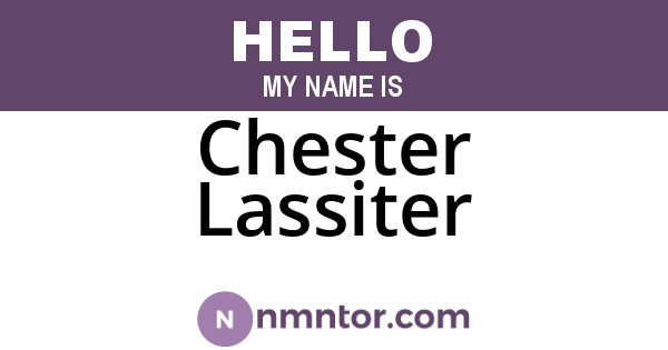 Chester Lassiter
