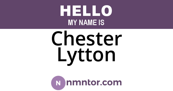 Chester Lytton