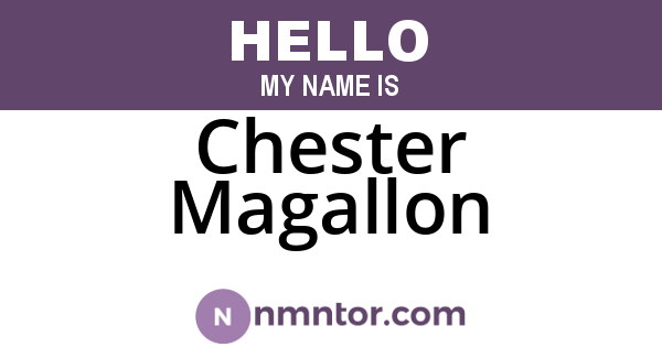 Chester Magallon