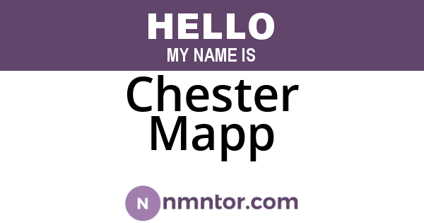 Chester Mapp