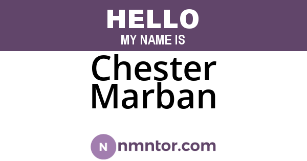 Chester Marban