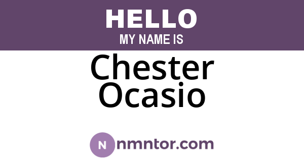 Chester Ocasio