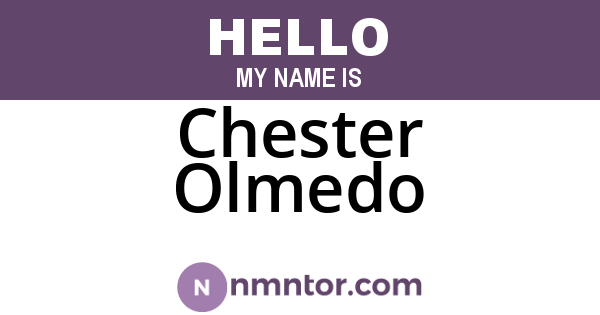 Chester Olmedo