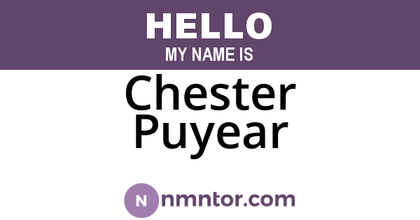 Chester Puyear