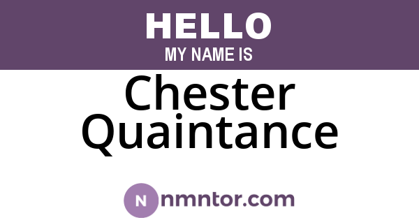 Chester Quaintance