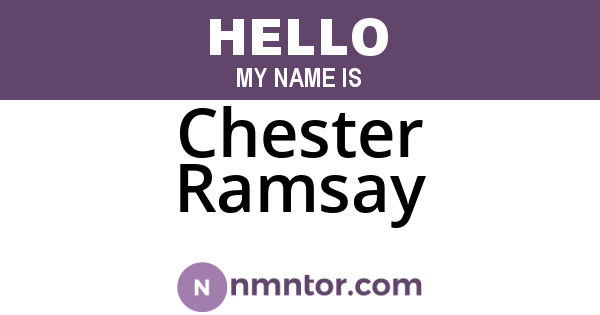 Chester Ramsay