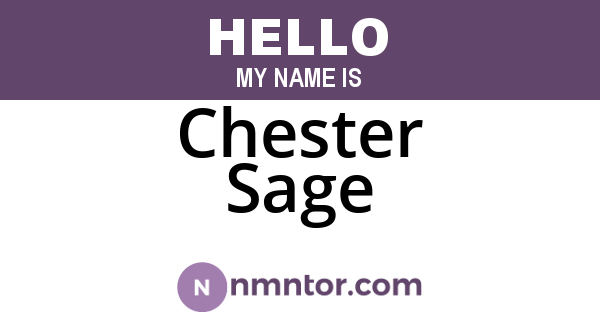 Chester Sage