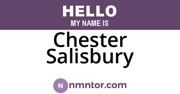 Chester Salisbury