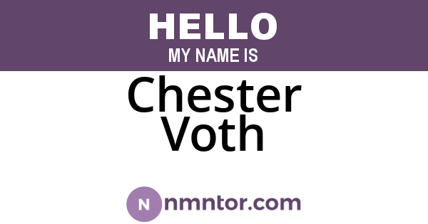 Chester Voth