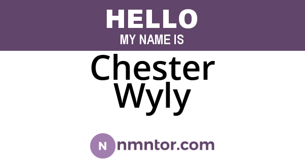 Chester Wyly