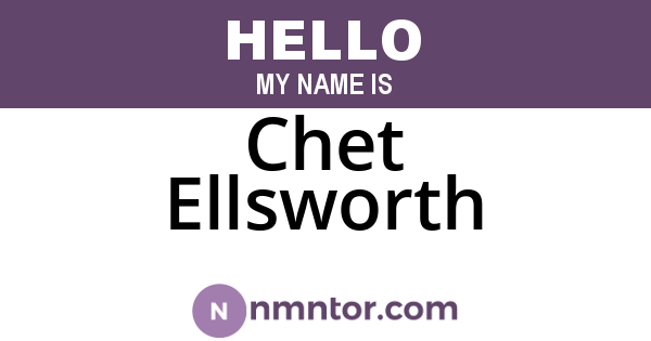Chet Ellsworth