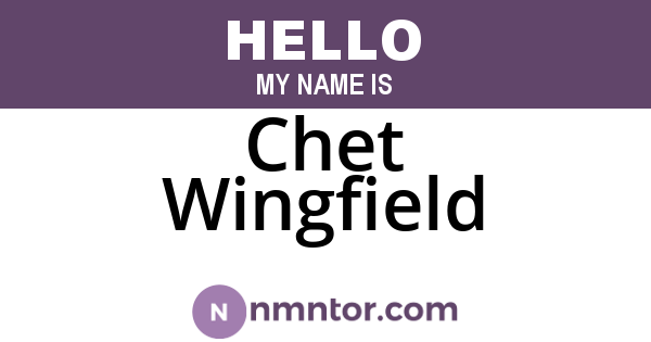 Chet Wingfield