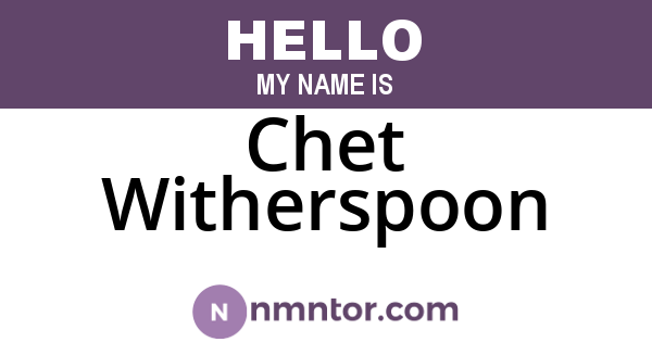 Chet Witherspoon