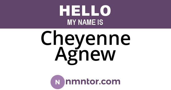 Cheyenne Agnew