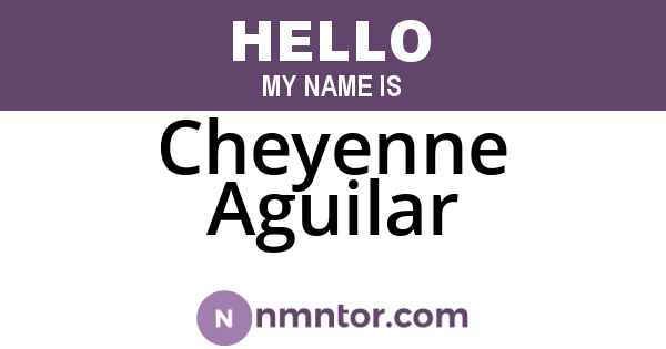 Cheyenne Aguilar