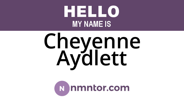 Cheyenne Aydlett