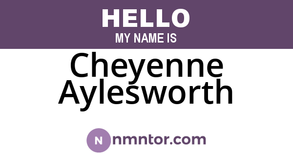 Cheyenne Aylesworth