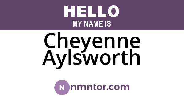Cheyenne Aylsworth