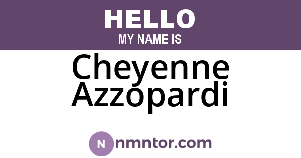 Cheyenne Azzopardi