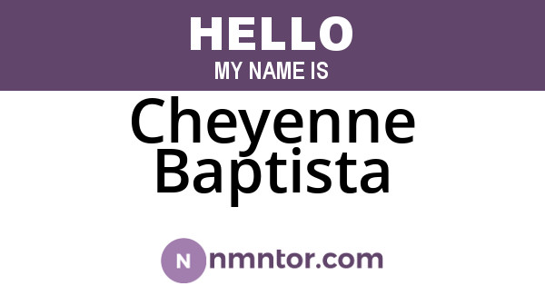 Cheyenne Baptista