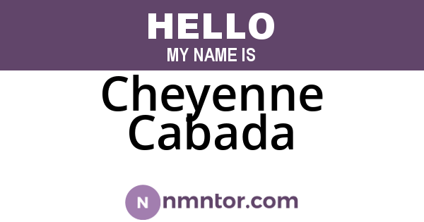 Cheyenne Cabada