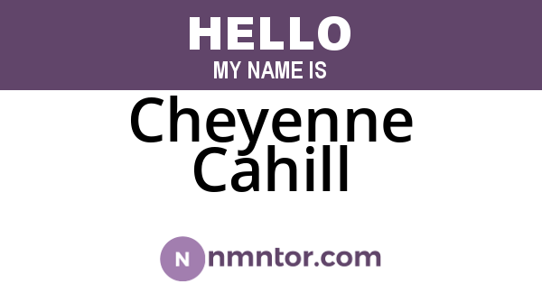 Cheyenne Cahill