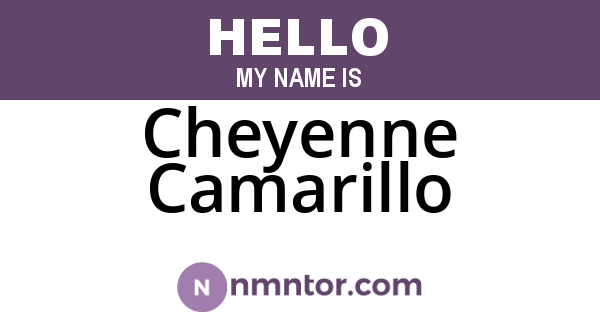 Cheyenne Camarillo