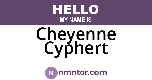 Cheyenne Cyphert