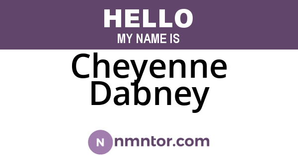 Cheyenne Dabney