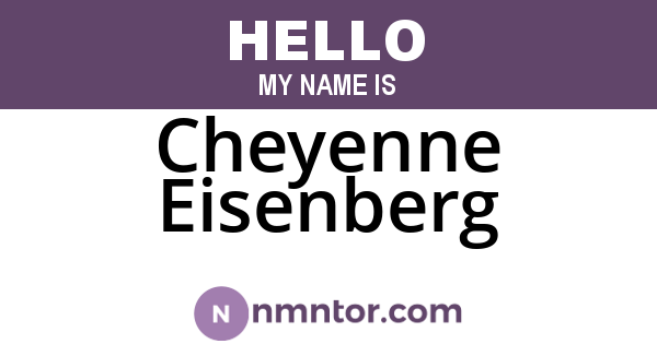Cheyenne Eisenberg