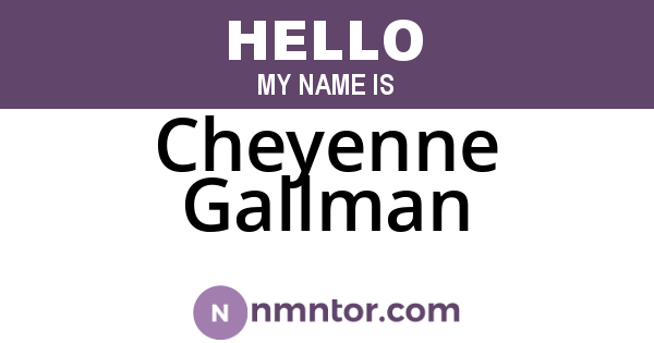 Cheyenne Gallman