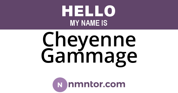 Cheyenne Gammage
