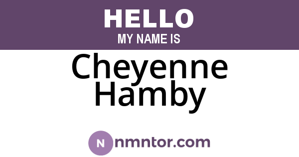 Cheyenne Hamby