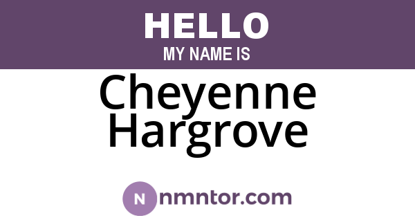 Cheyenne Hargrove