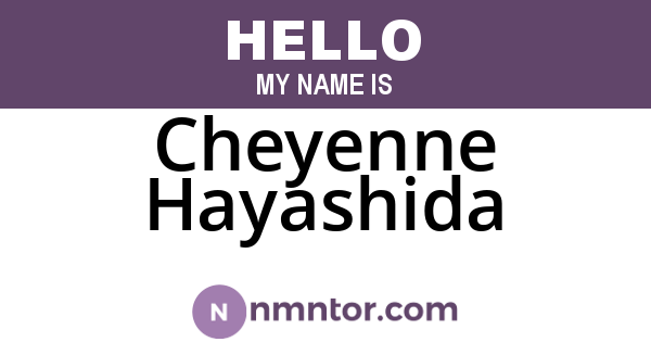 Cheyenne Hayashida