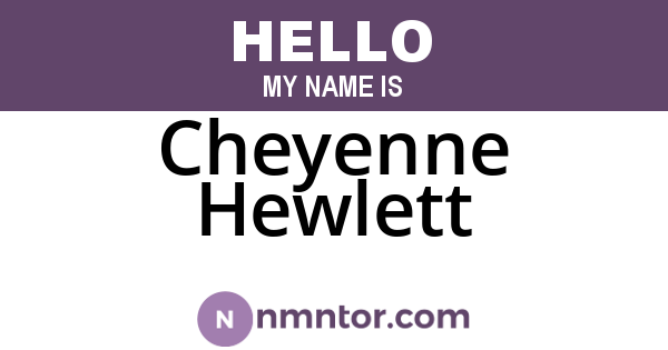 Cheyenne Hewlett