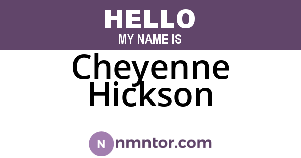 Cheyenne Hickson