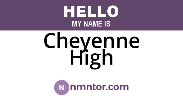Cheyenne High