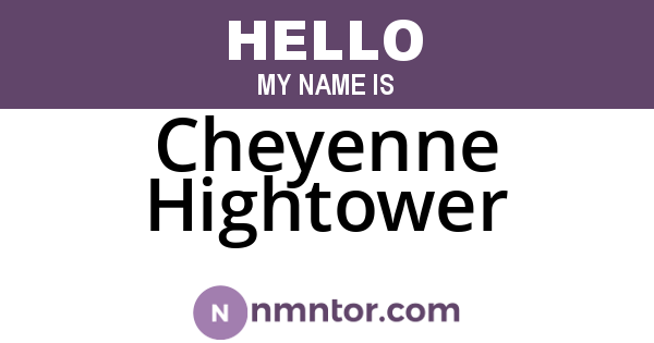 Cheyenne Hightower