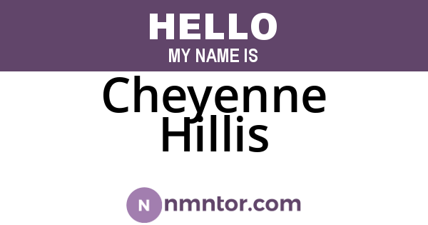 Cheyenne Hillis