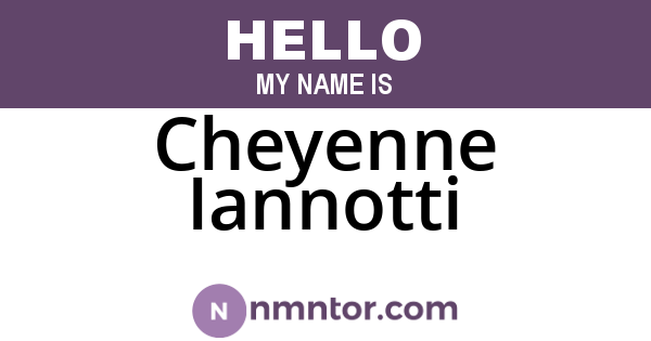 Cheyenne Iannotti