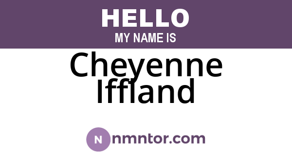 Cheyenne Iffland